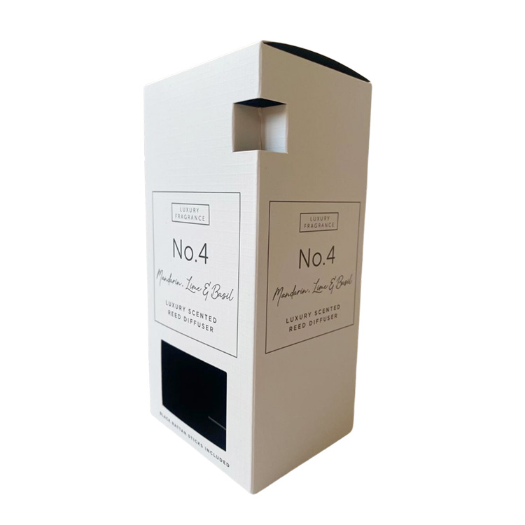 Folding packaging card for reed diffuser