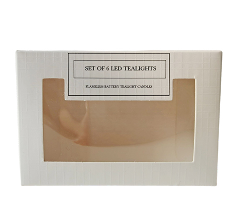 Tea light candle cardboard box for retail